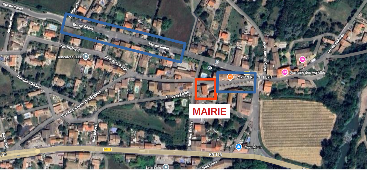 Plan parking mairie